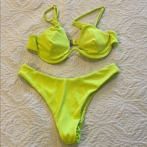 Neon Yellow Bikini Set